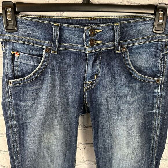 Hudson Women’s Denim Jeans Low Rise Flap Back Pockets Bootcut Color-Elm 26 - Picture 5 of 12